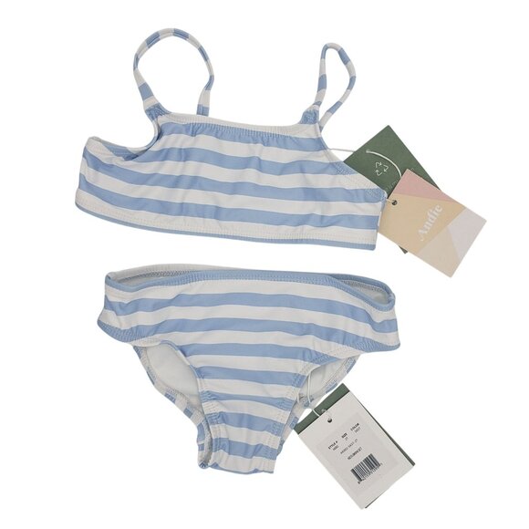 Andie Swim Bikini Set Toddler Girls' 2T Sky Stripe Blue NWT Summer Vacation Fun - Picture 10 of 10